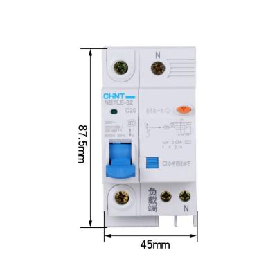 CHINT/正泰电器 NBH8-40 1P+N C20 4.5kA(R) 微型断路器